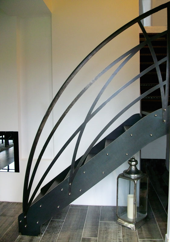 escalier type industriel garde-corps design